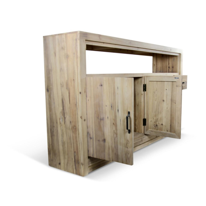 Anrichte mit 6 Schubladen Naturholz 184x40x106cm