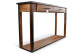 Console Drapier 2 Tiroirs Bois Marron 158.5x44.5x96cm