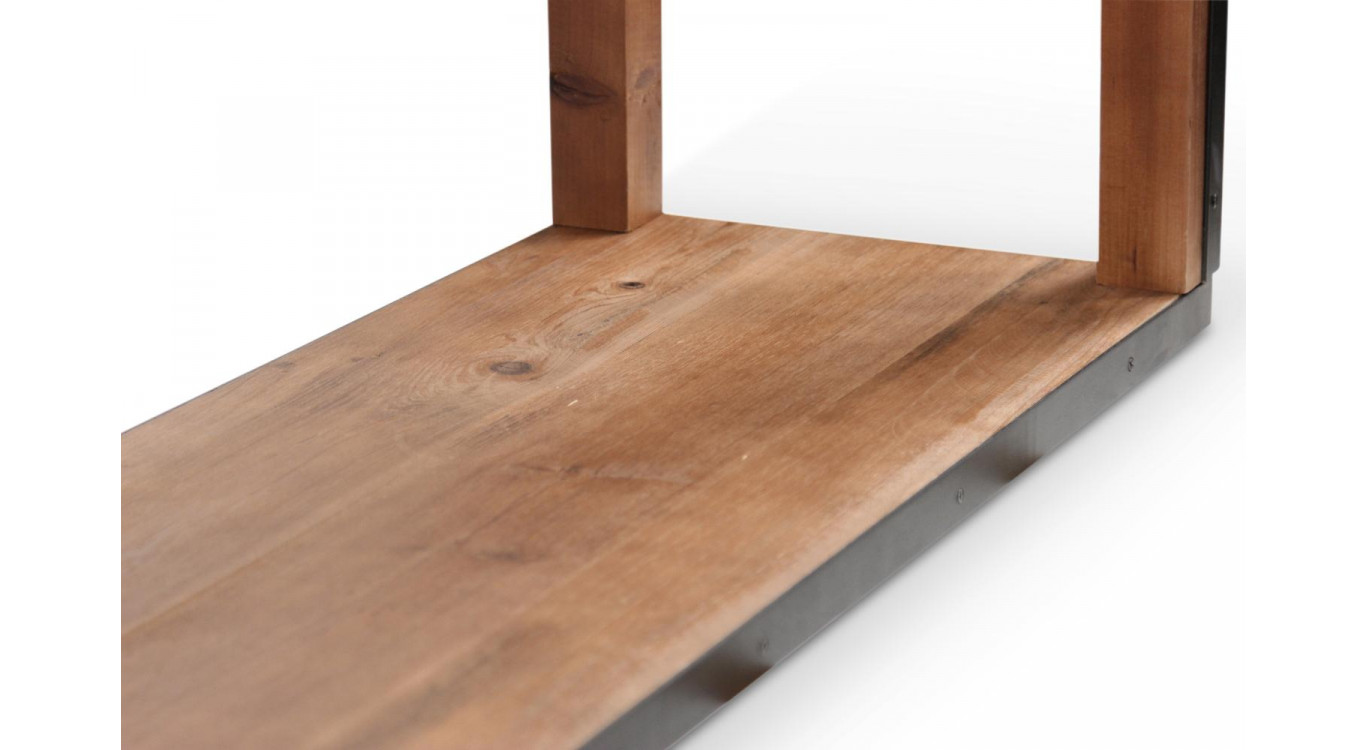 Console Drapier 2 Tiroirs Bois Marron 158.5x44.5x96cm
