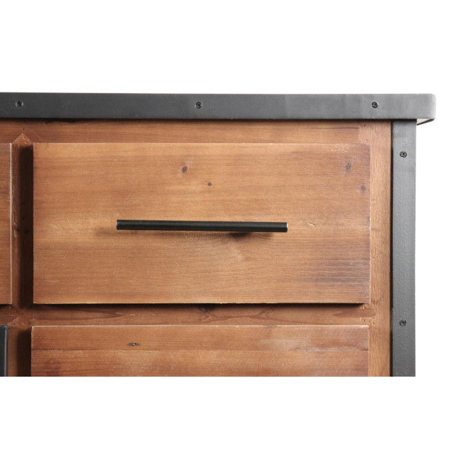 Ilot 4 Tiroirs Bois Marron 140x80x94,5cm