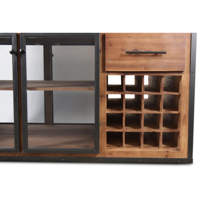Ilot 4 Tiroirs Bois Marron 140x80x94,5cm
