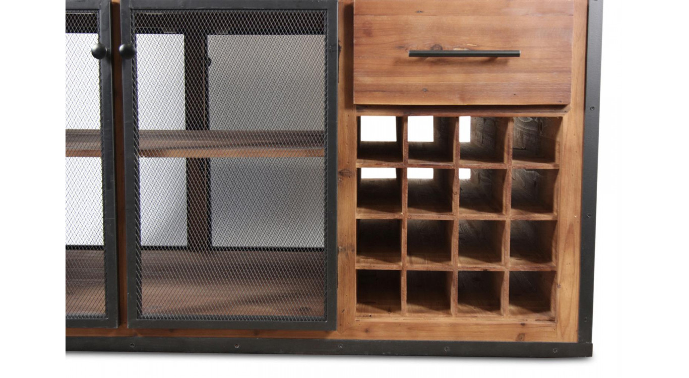 Ilot 4 Schubladen Holz Braun 140x80x94,5cm