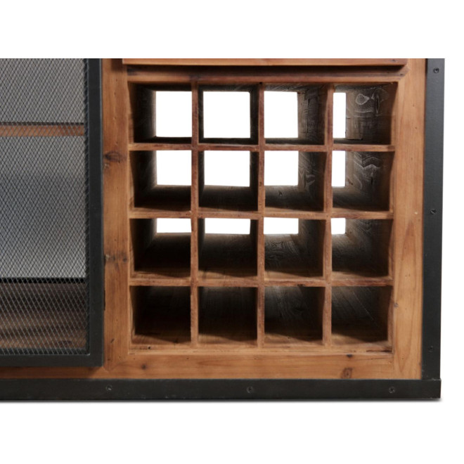 Ilot 4 Tiroirs Bois Marron 140x80x94,5cm
