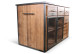 Ilot 4 Schubladen Holz Braun 140x80x94.5cm