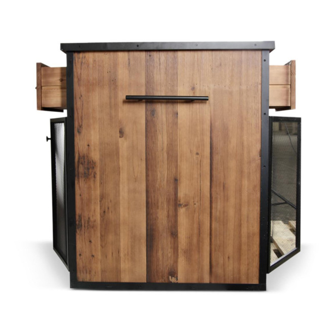 Ilot 4 Tiroirs Bois Marron 140x80x94,5cm