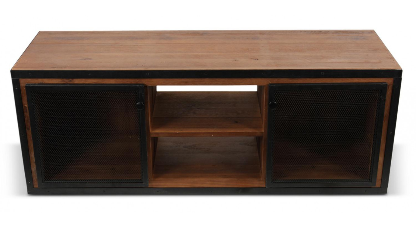 Meuble TV Bois Marron 135.5x45.5x50cm