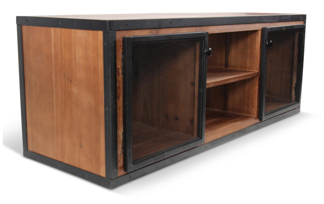 Meuble TV Bois Marron 135.5x45.5x50cm
