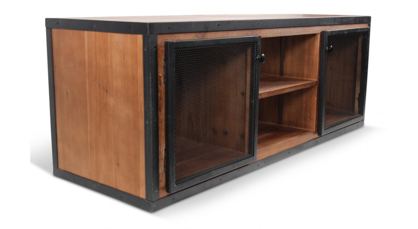 Meuble TV Bois Marron 135.5x45.5x50cm