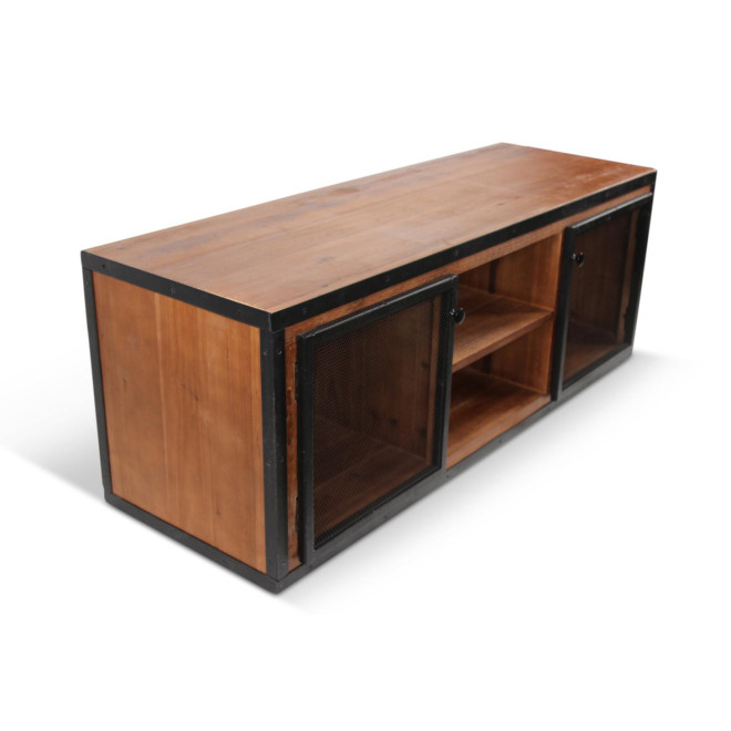Meuble TV Bois Marron 135.5x45.5x50cm