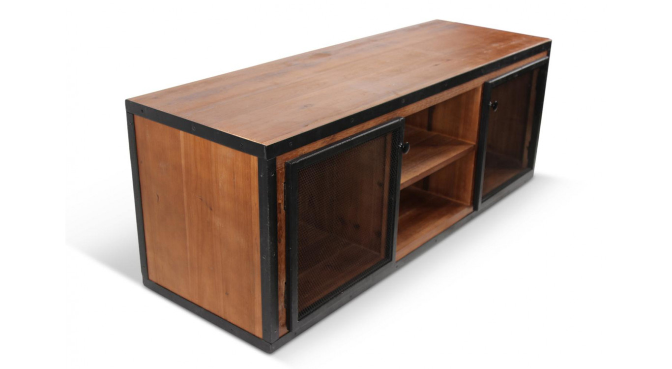 Meuble TV Bois Marron 135.5x45.5x50cm