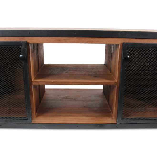 Meuble TV Bois Marron 135.5x45.5x50cm