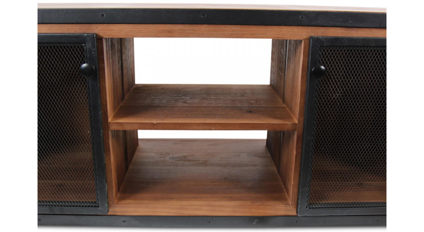 Meuble TV Bois Marron 135.5x45.5x50cm