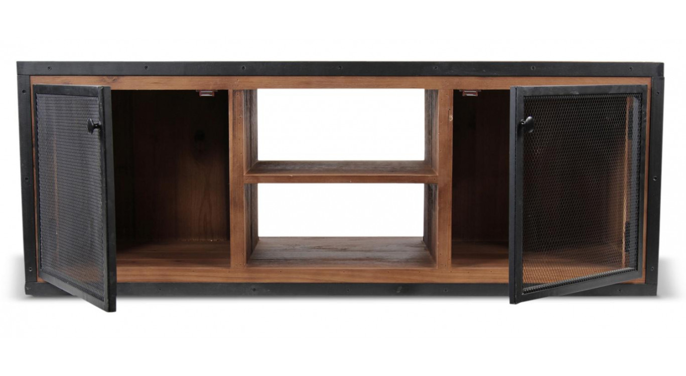 Meuble TV Bois Marron 135.5x45.5x50cm