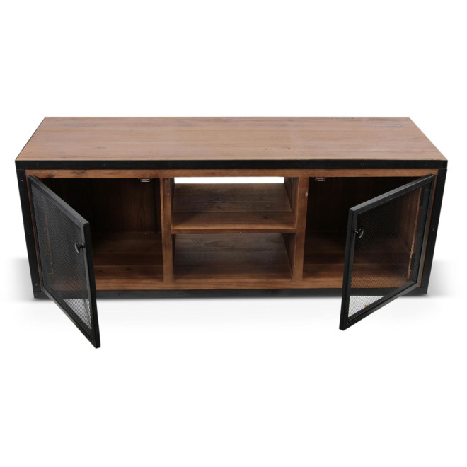 Meuble TV Bois Marron 135.5x45.5x50cm