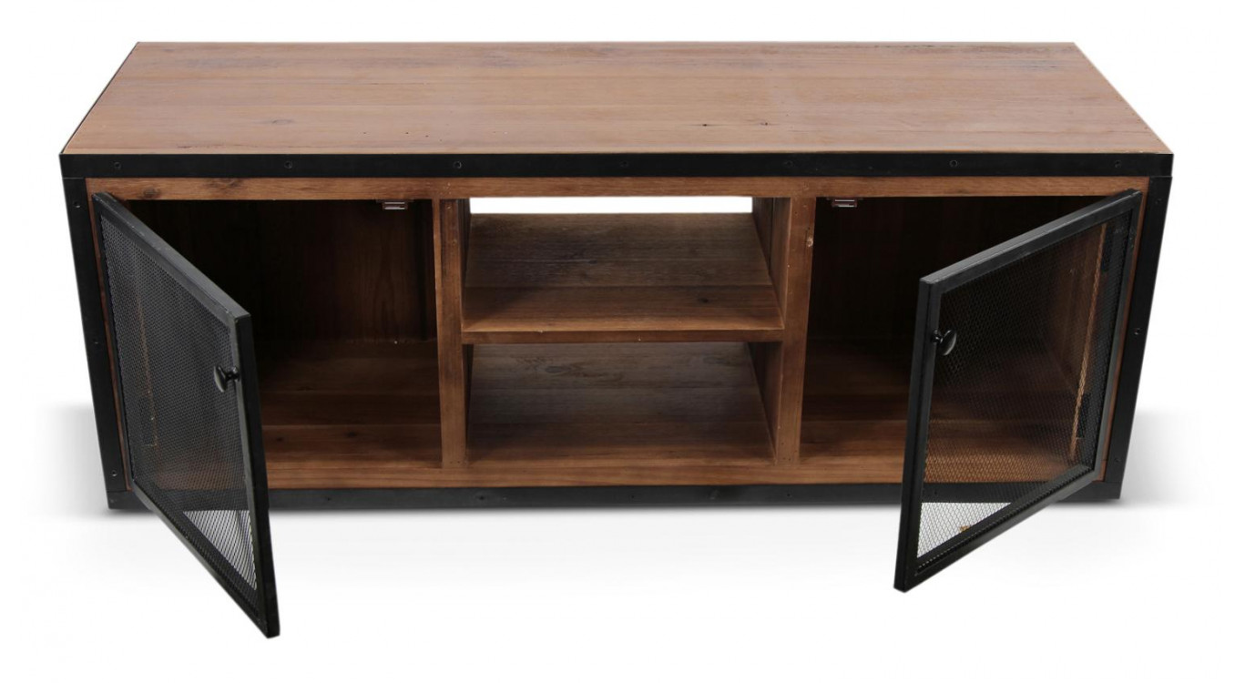 Meuble TV Bois Marron 135.5x45.5x50cm