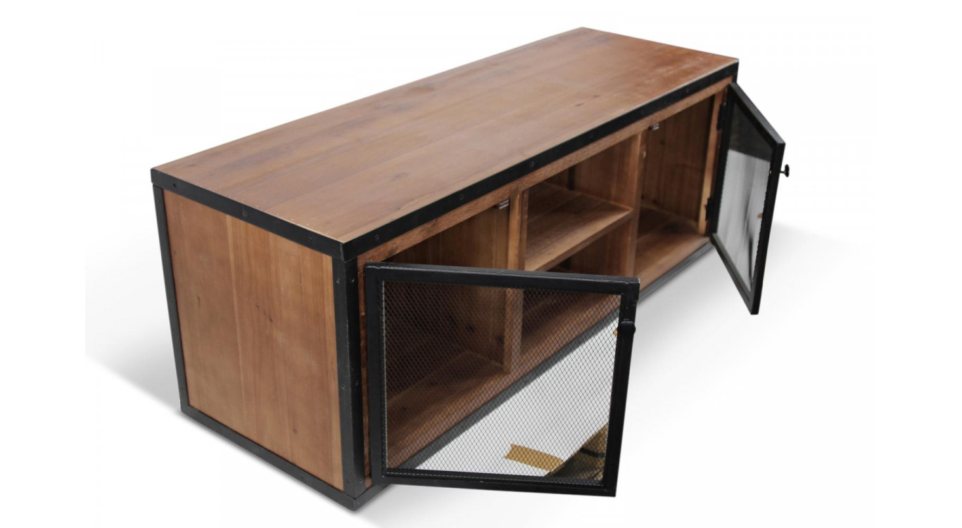 Meuble TV Bois Marron 135.5x45.5x50cm