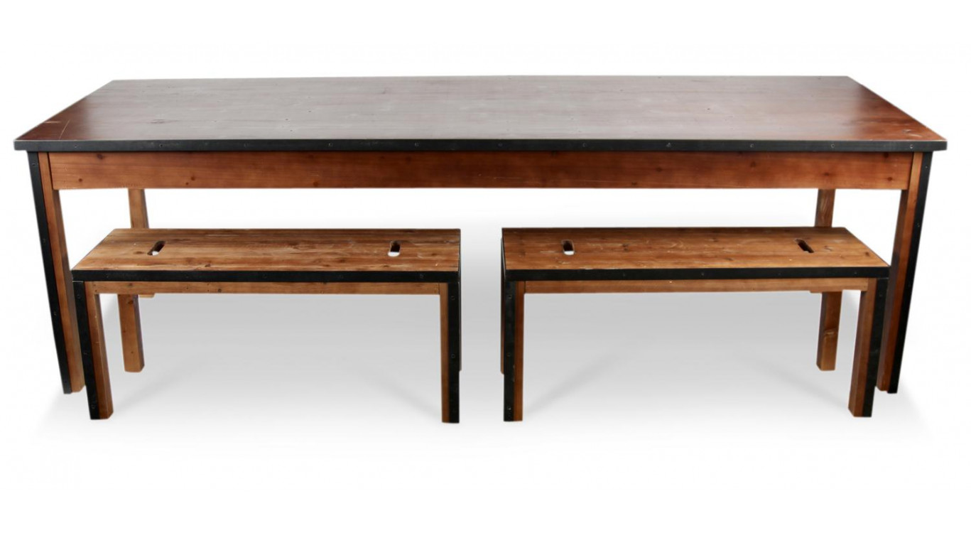 Table à Manger Bois Marron 244.5x80.5x76.5cm