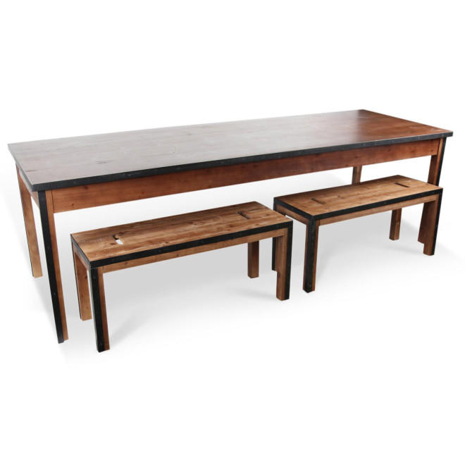 Table à Manger Bois Marron 244.5x80.5x76.5cm
