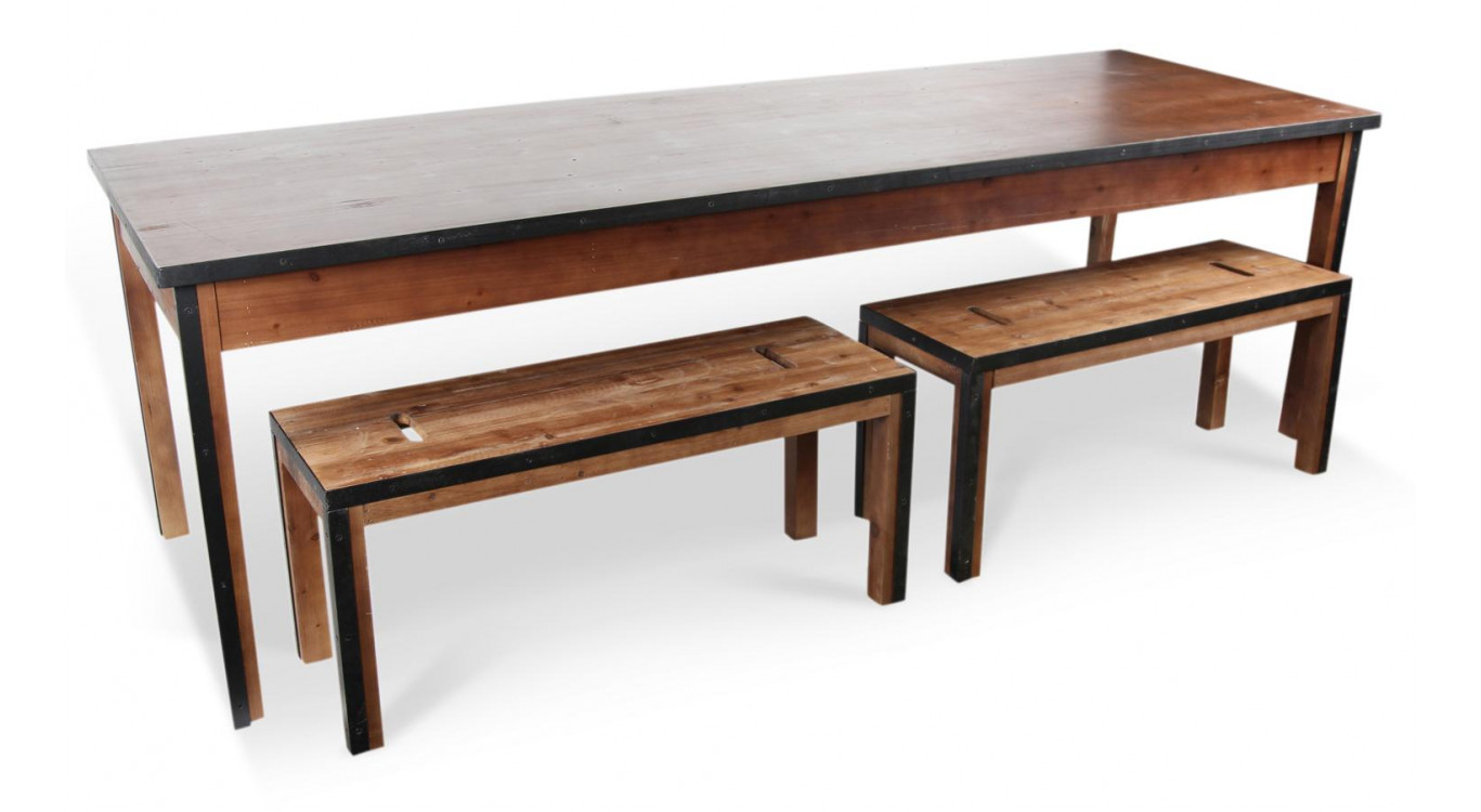 Esstisch Holz Braun 244.5x80.5x76.5cm