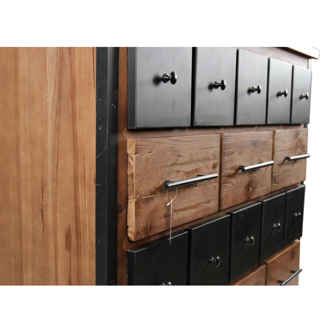 Truhe Grainetier 16 Schubladen Holz Braun 117,5x44,5x95cm