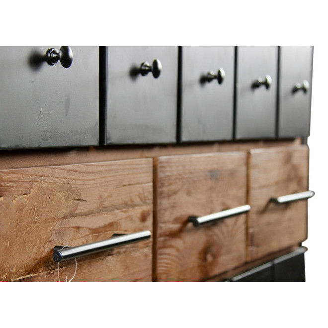 Bahut Grainetier 16 Tiroirs Bois Marron 117,5x44,5x95cm