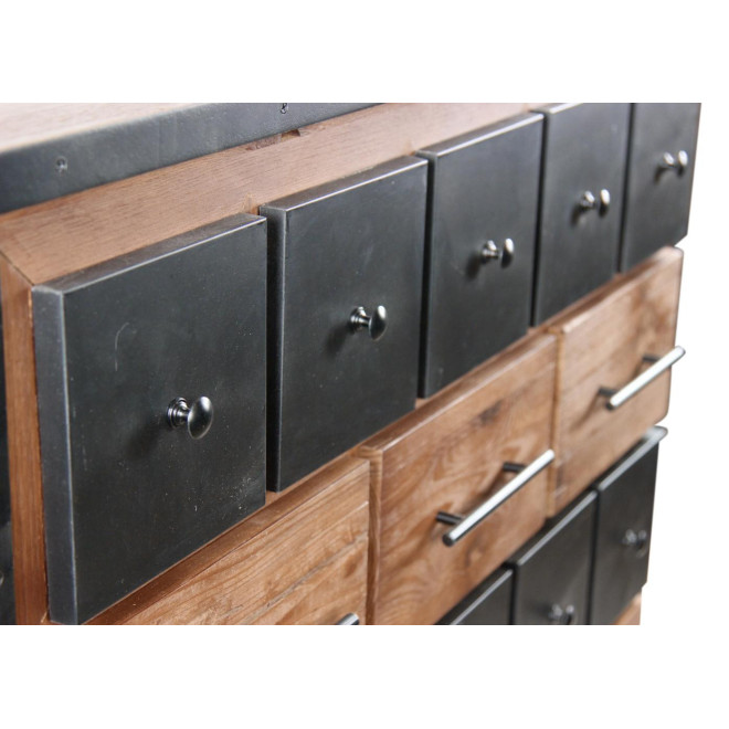 Truhe Grainetier 16 Schubladen Holz Braun 117,5x44,5x95cm