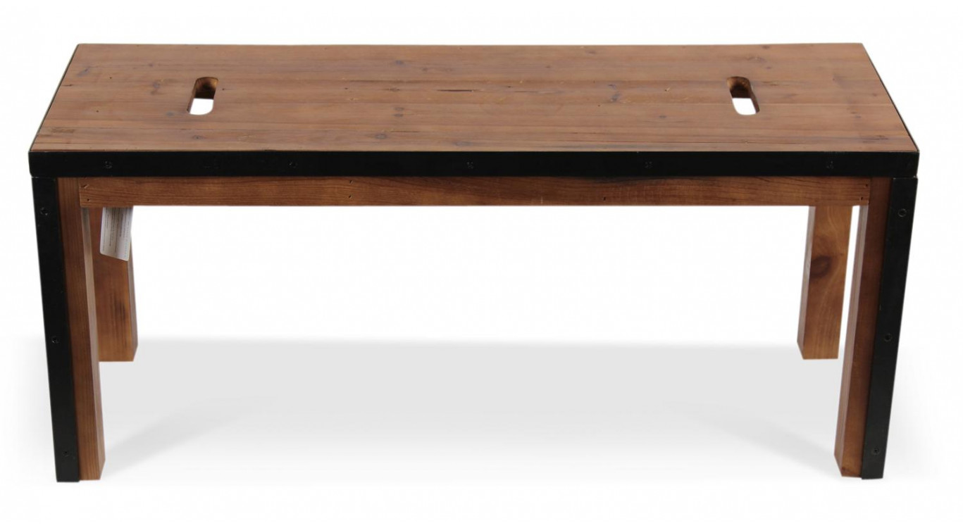 Sitzbank Holz Braun 100x35x44,5cm