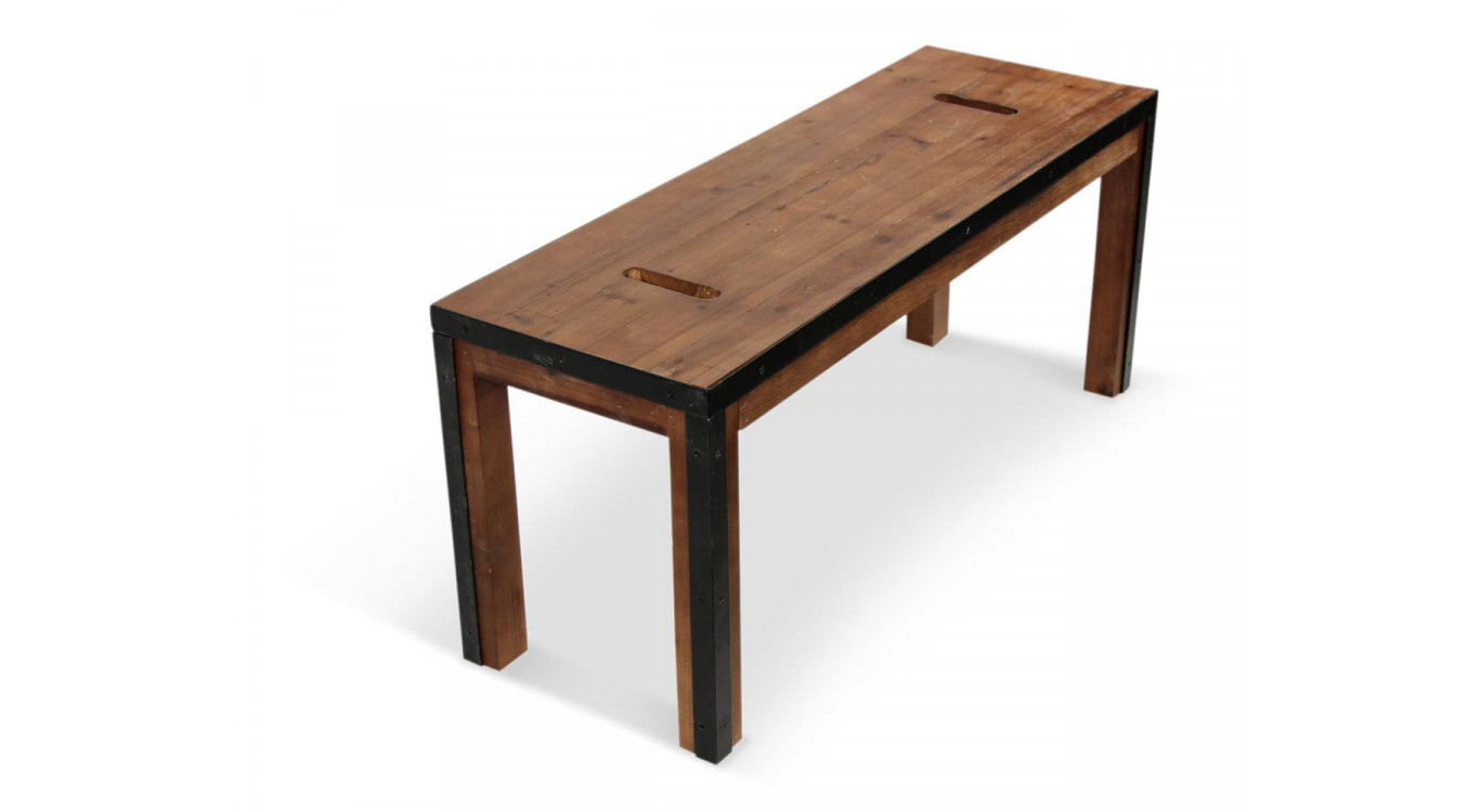 Sitzbank Holz Braun 100x35x44,5cm