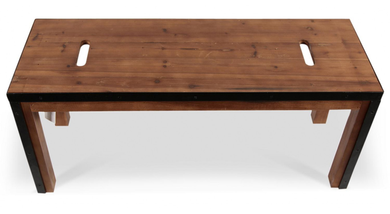 Sitzbank Holz Braun 100x35x44,5cm