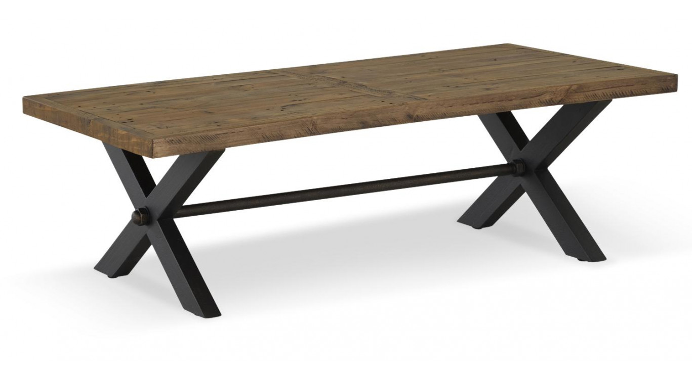 Niedriger Holztisch Braun 130x65x40cm