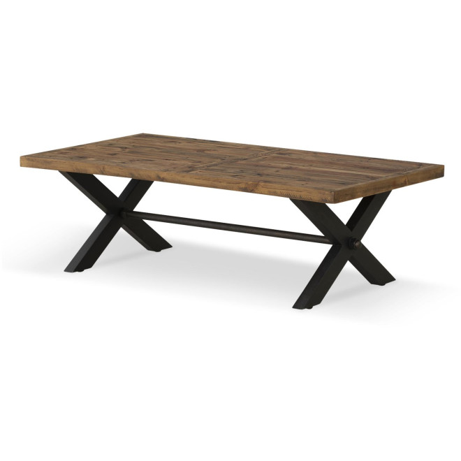 Niedriger Holztisch Braun 130x65x40cm