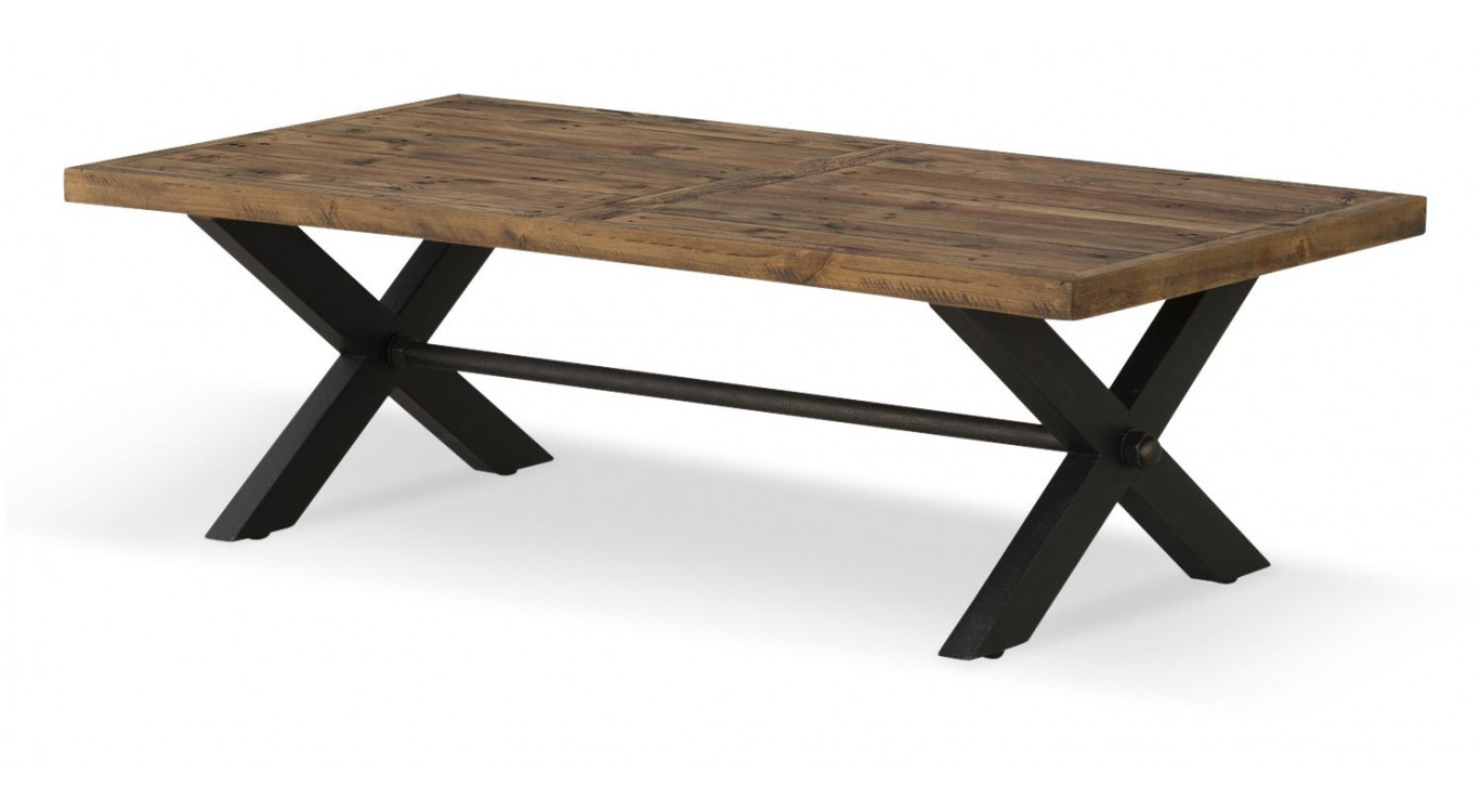 Niedriger Holztisch Braun 130x65x40cm
