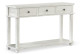 Console 3 Tiroirs Bois Blanc 128x38x80cm
