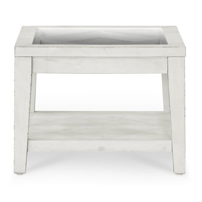Table De Chevet Bois Blanc 60x60x55cm