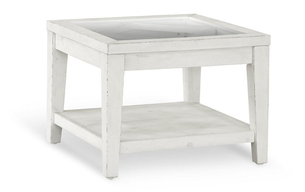 Table De Chevet Bois Blanc 60x60x55cm