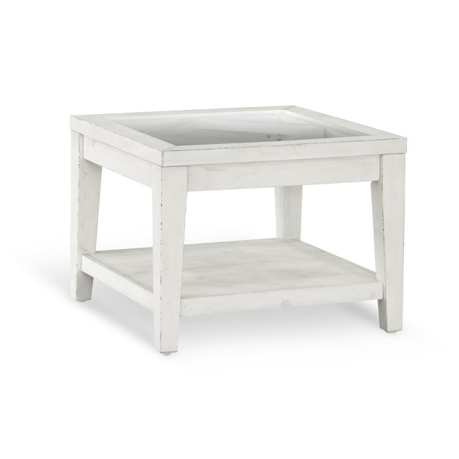 Table De Chevet Bois Blanc 60x60x55cm