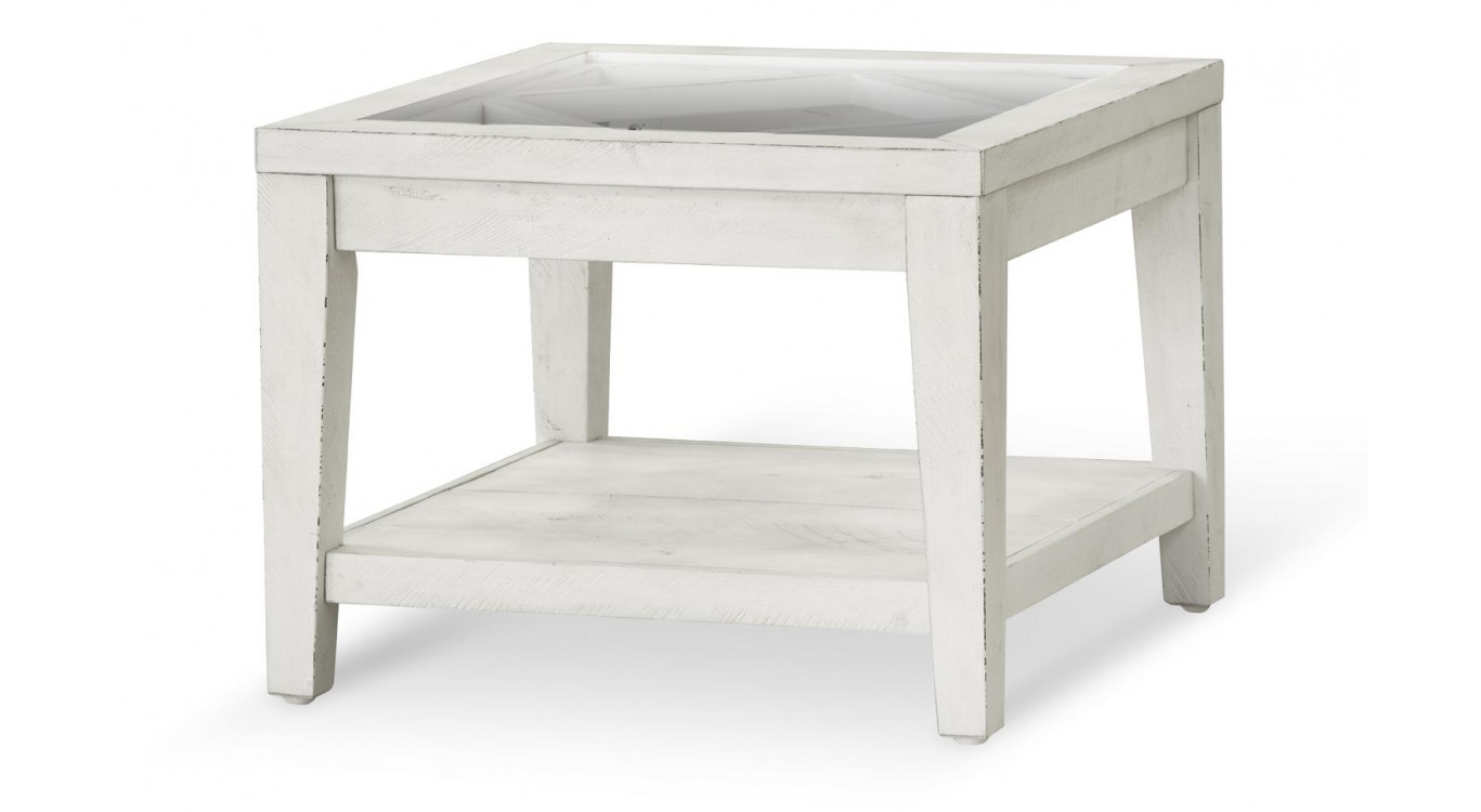 Table De Chevet Bois Blanc 60x60x55cm