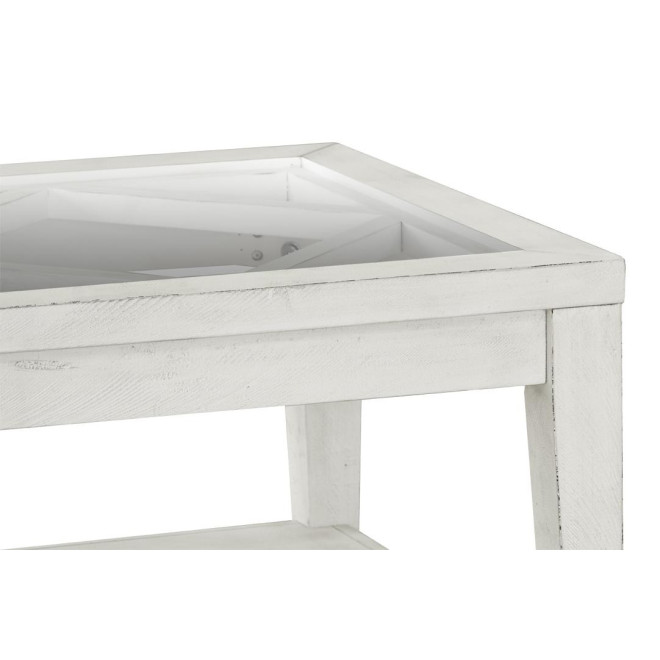Table De Chevet Bois Blanc 60x60x55cm