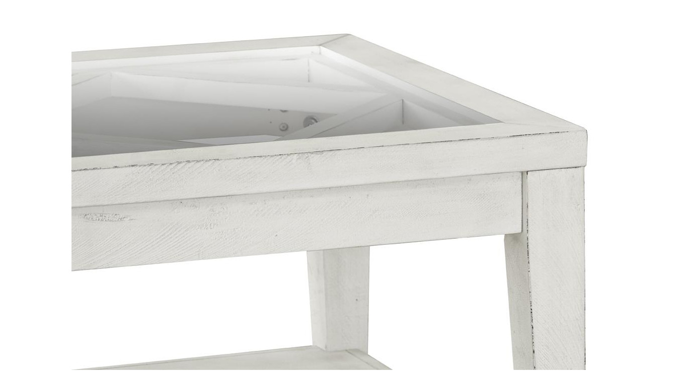 Table De Chevet Bois Blanc 60x60x55cm