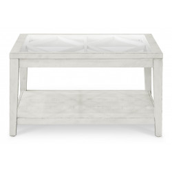 Table Basse Bois Blanc 100x100x45cm