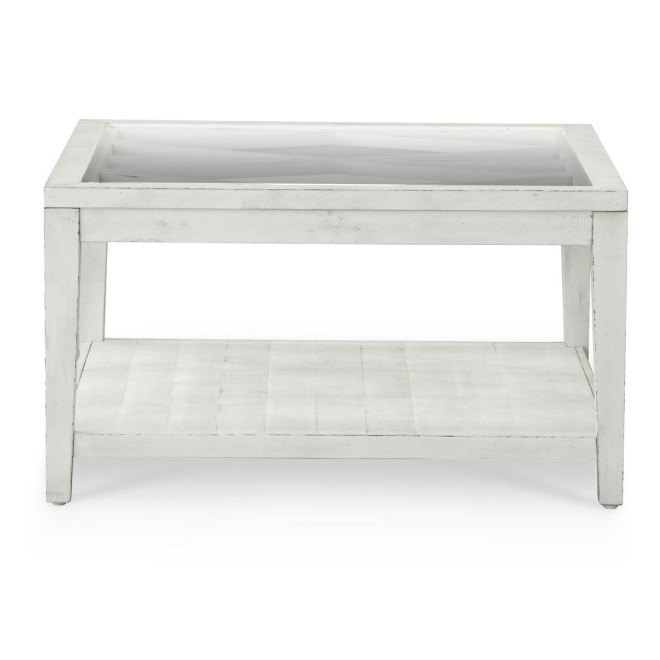 Niedriger Holztisch Weiß 100x100x45cm