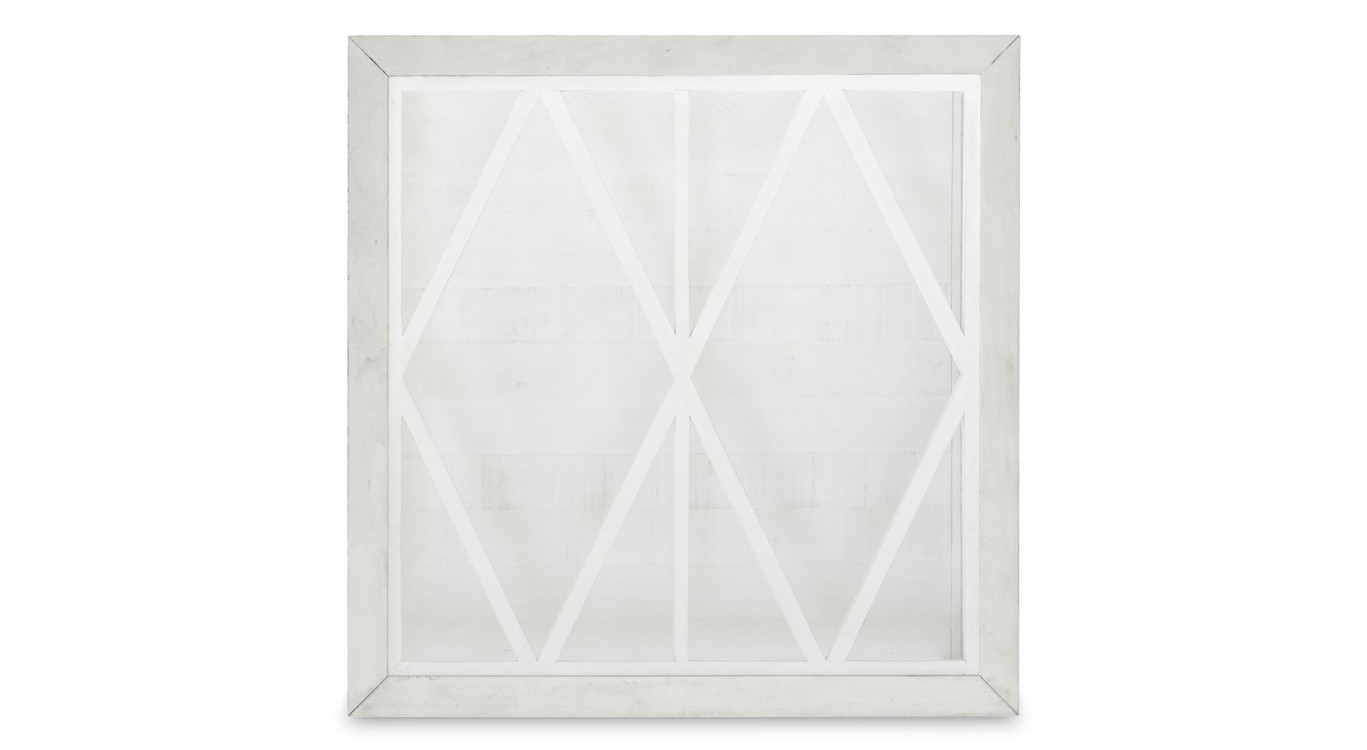 Niedriger Holztisch Weiß 100x100x45cm