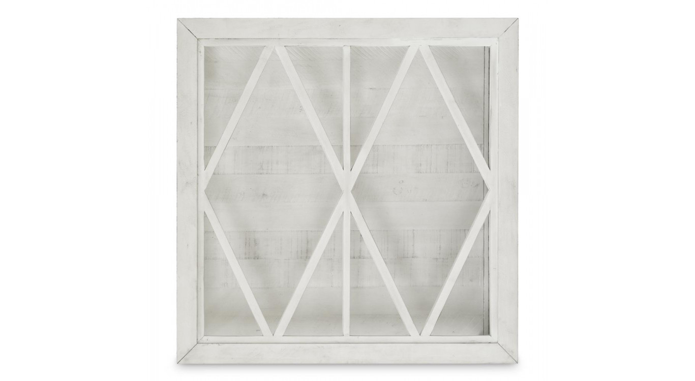 Niedriger Holztisch Weiß 100x100x45cm