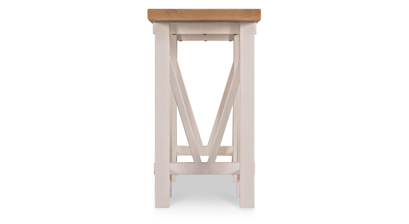 Konsole Holz Weiß 160x45x80cm