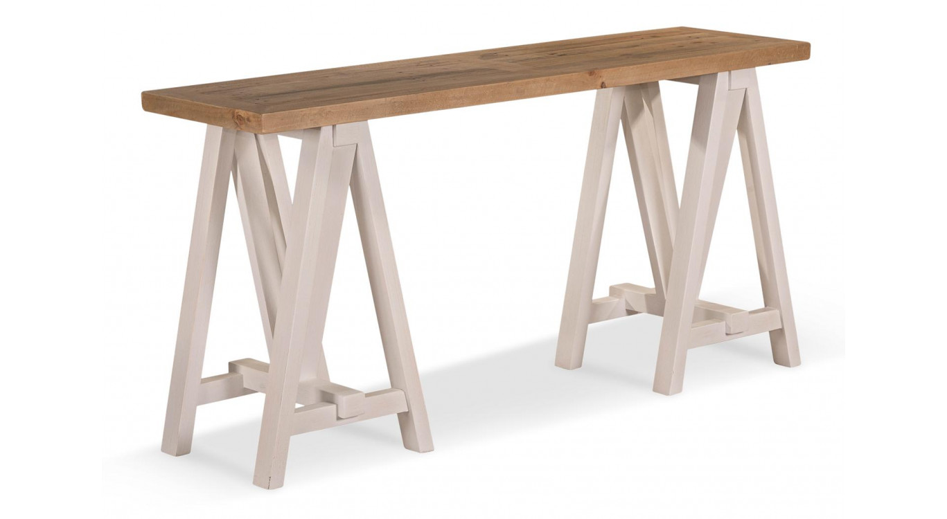 Konsole Holz Weiß 160x45x80cm