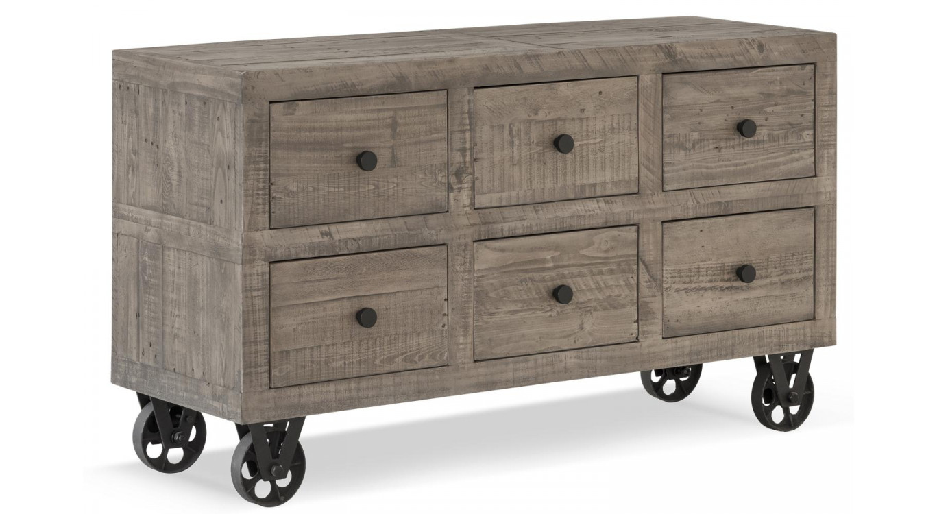 Kommode Räder Holz 147x45x84cm