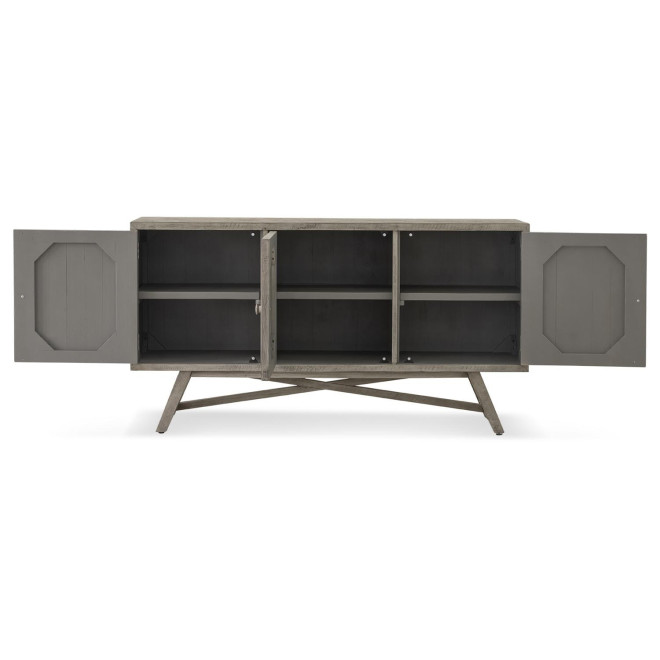 Sideboard Holz Grau 160x43.5x85cm