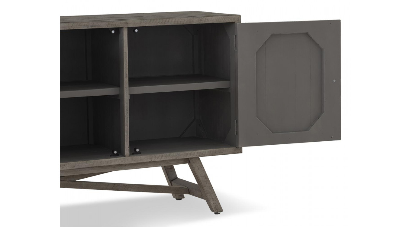 Sideboard Holz Grau 160x43.5x85cm