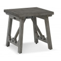 Mesilla de noche de madera gris 56x56x56cm