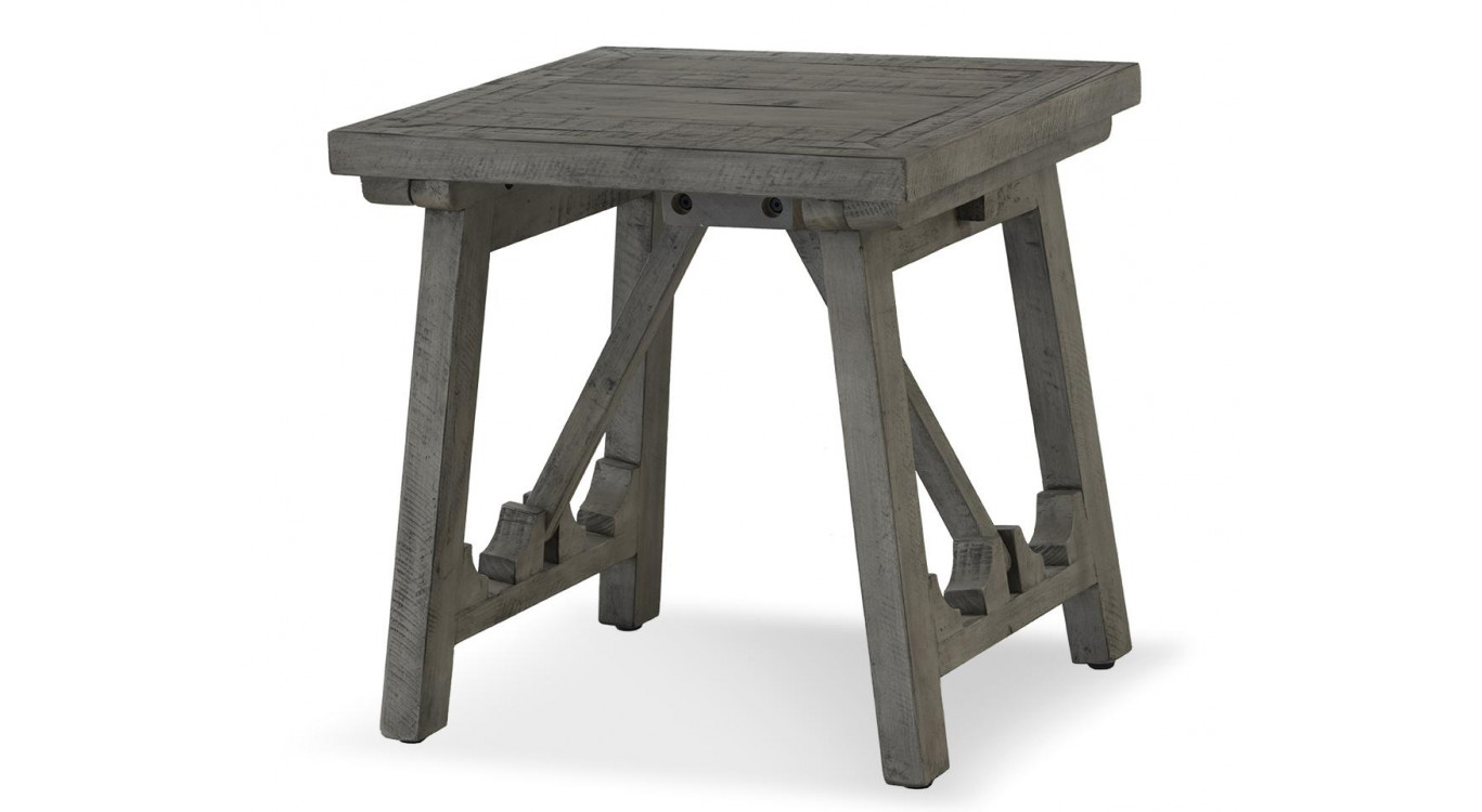 Table De Chevet Bois Gris 56x56x56cm